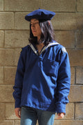Vintage Bulgarian Navy Sailor Shirt Blue/Navy