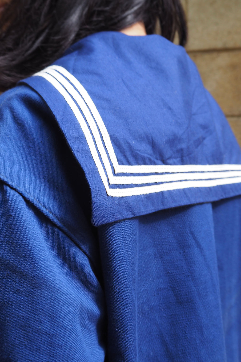 Vintage Bulgarian Navy Sailor Shirt Blue/Navy