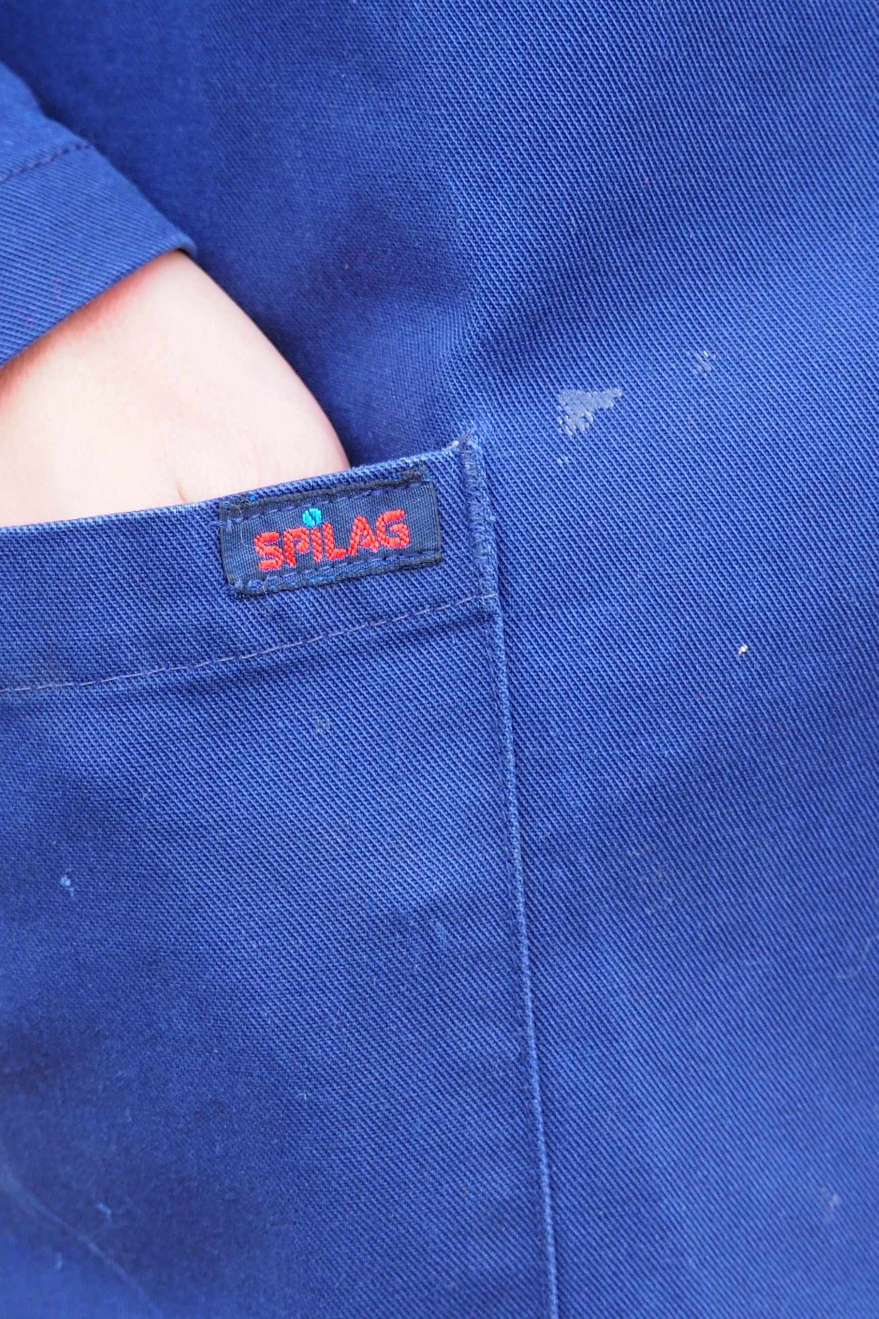Vintage SPILAG Long Work Jacket Blue/Navy