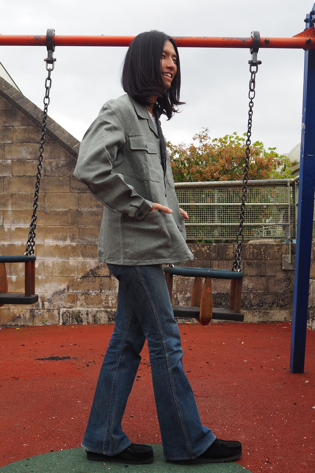 Vintage KUSO Deadstock Jacket Gray
