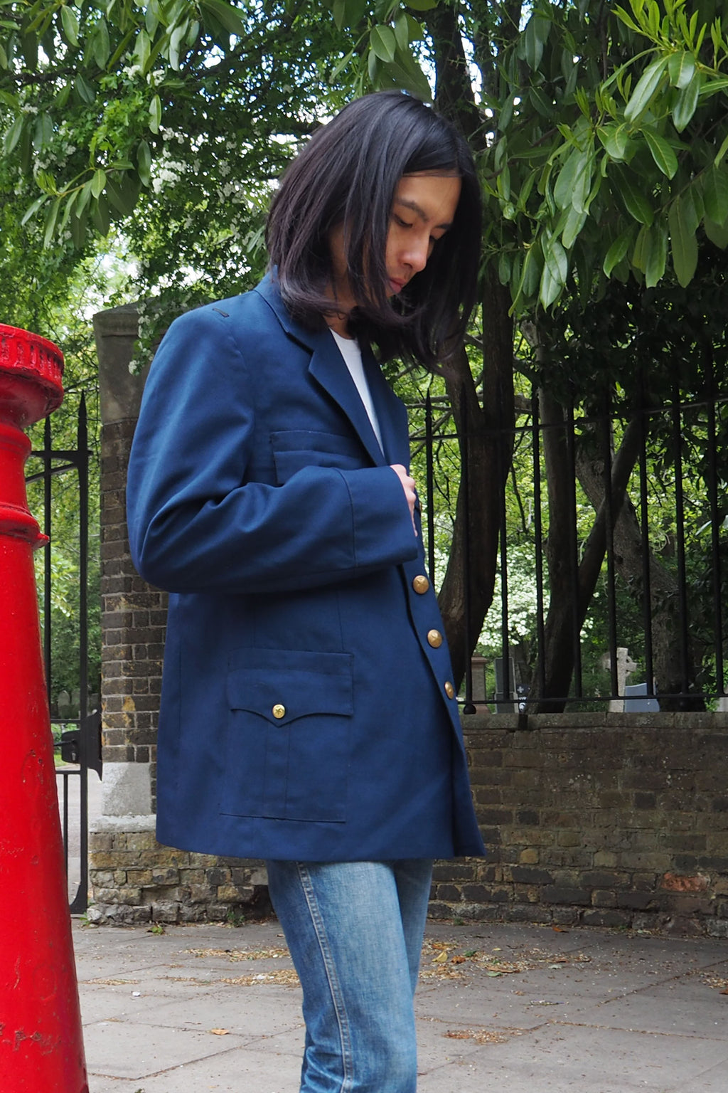 Vintage Bulgarian Military Jacket Navy