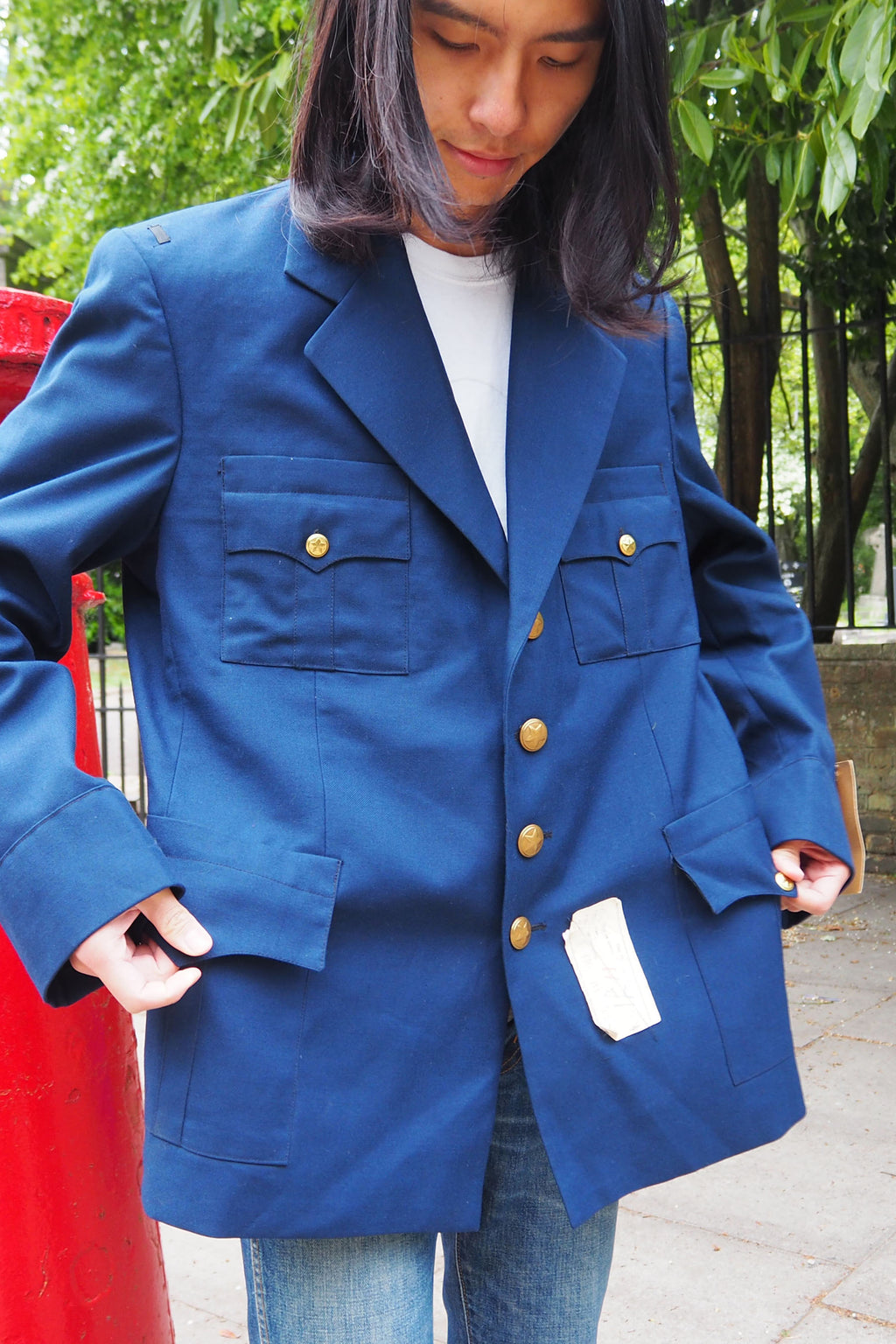 Vintage Bulgarian Military Jacket Navy