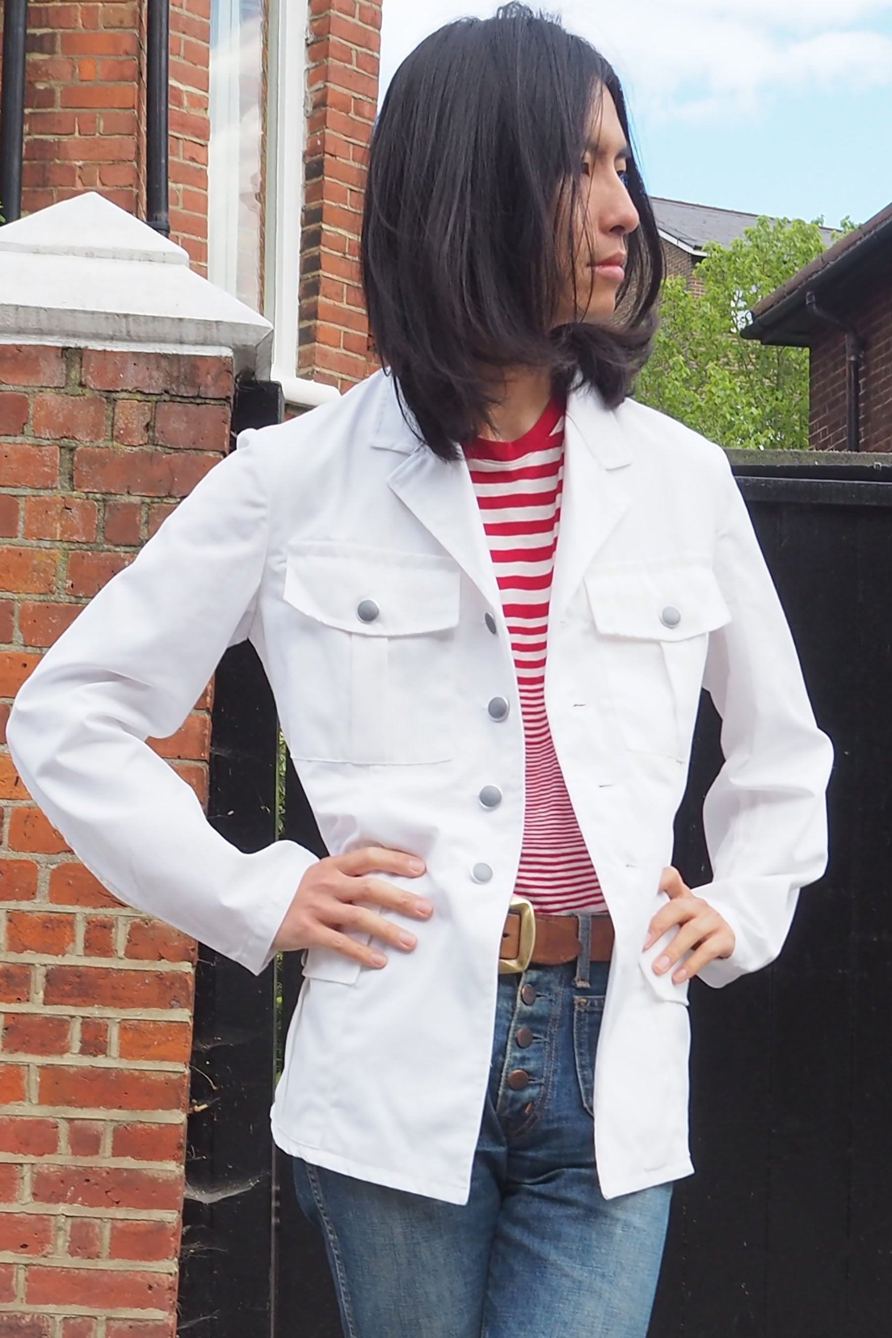 Vintage Austrian Military Dress Jacket White