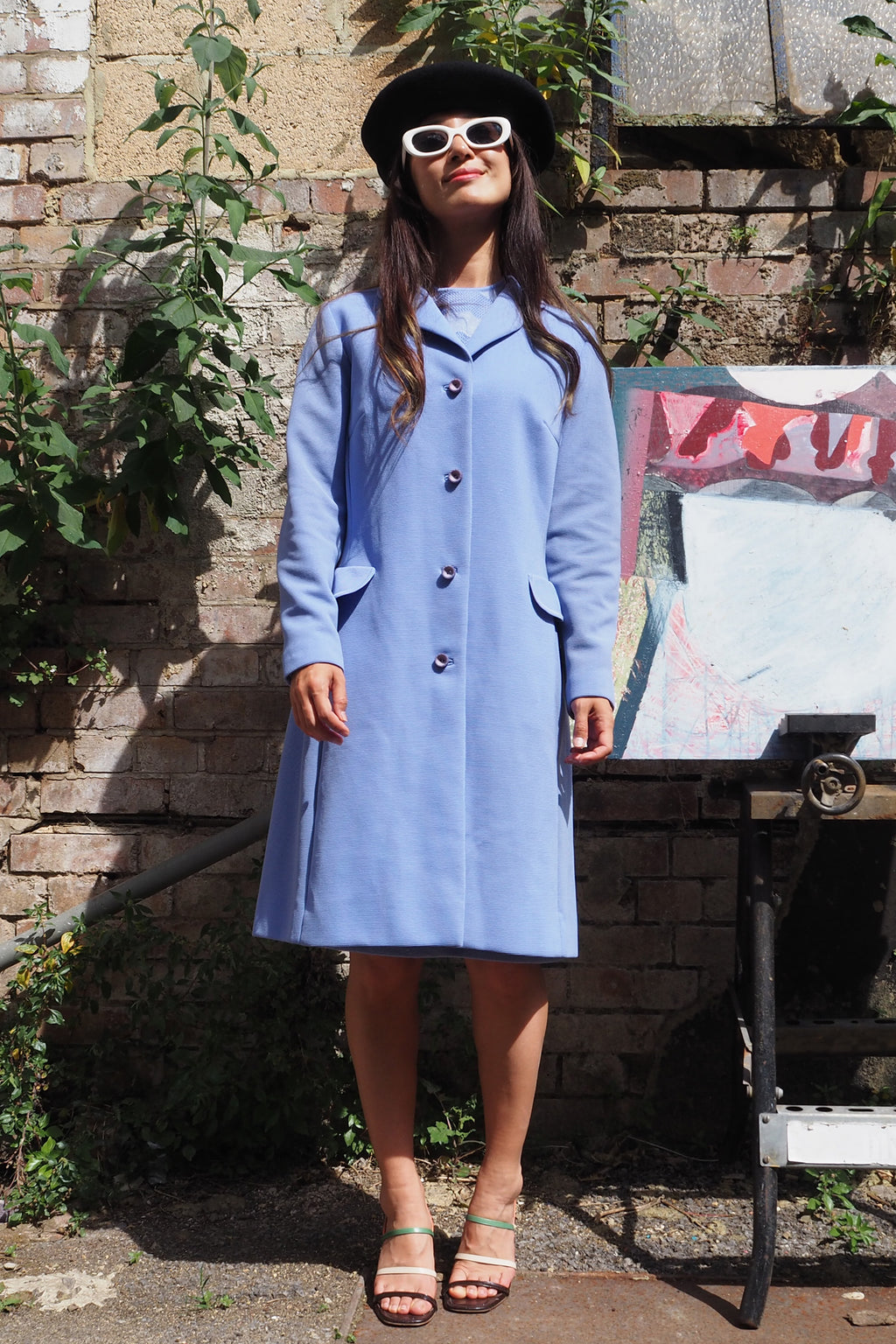 60's-70's Ladies Pride Two-Piece Set Blue