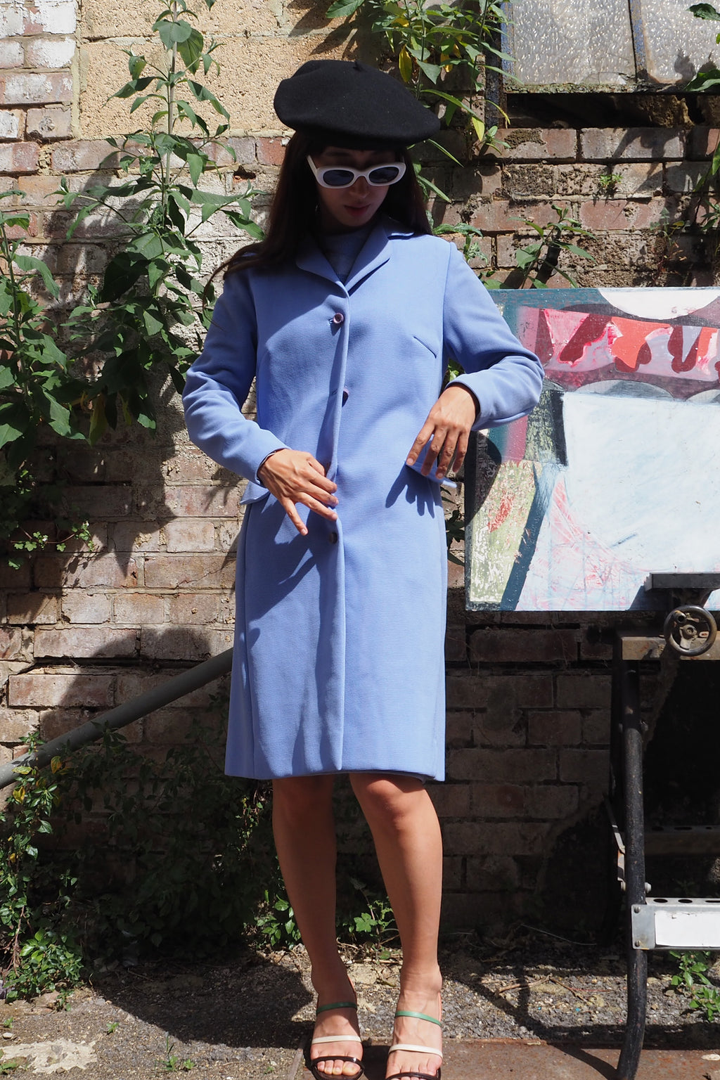 60's-70's Ladies Pride Two-Piece Set Blue