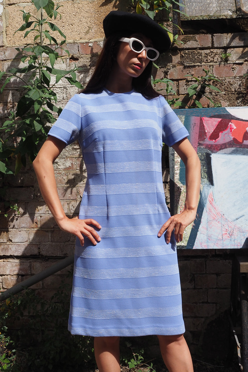 60's-70's Ladies Pride Two-Piece Set Blue