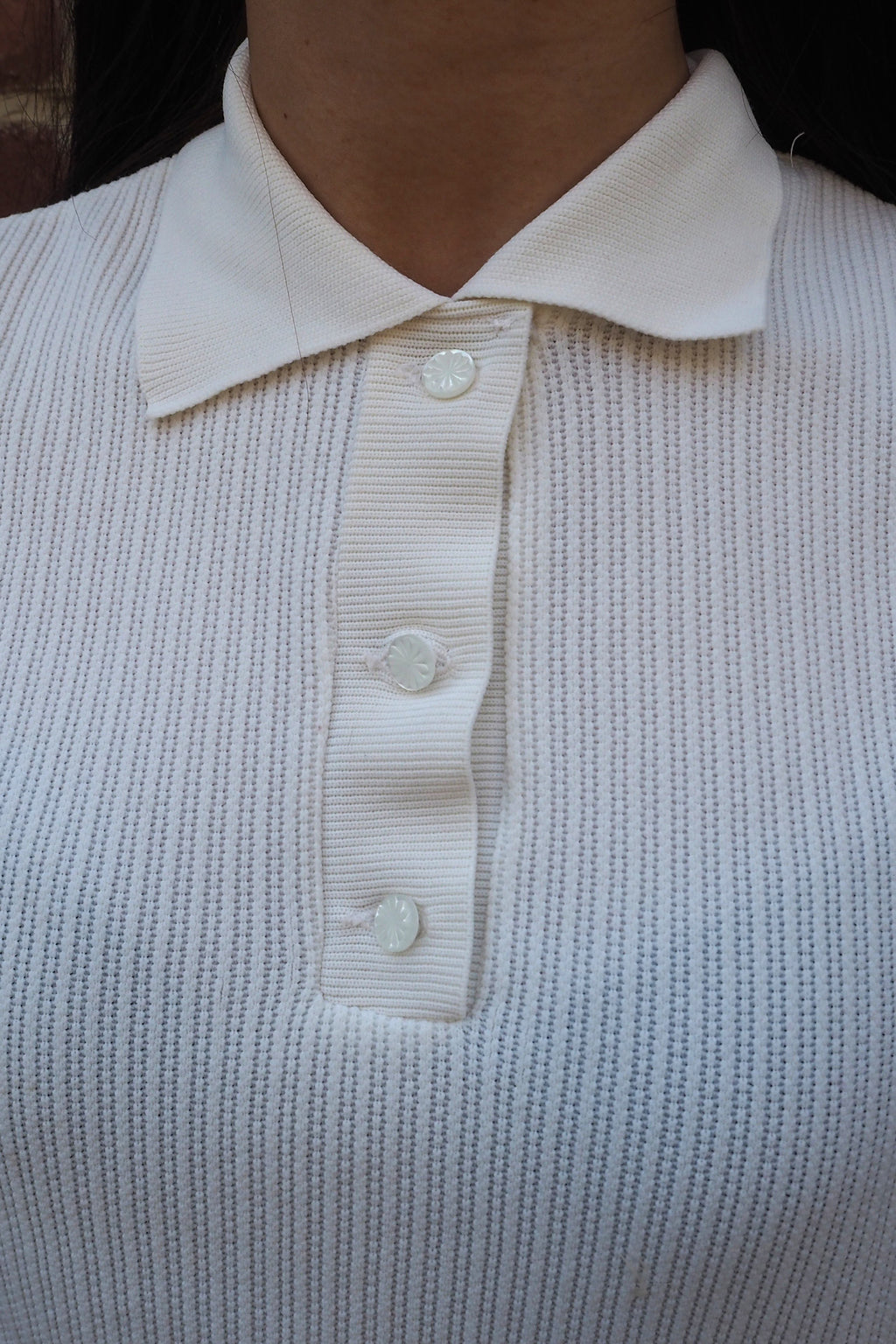 70's Vedonis Polo Knit Ivory
