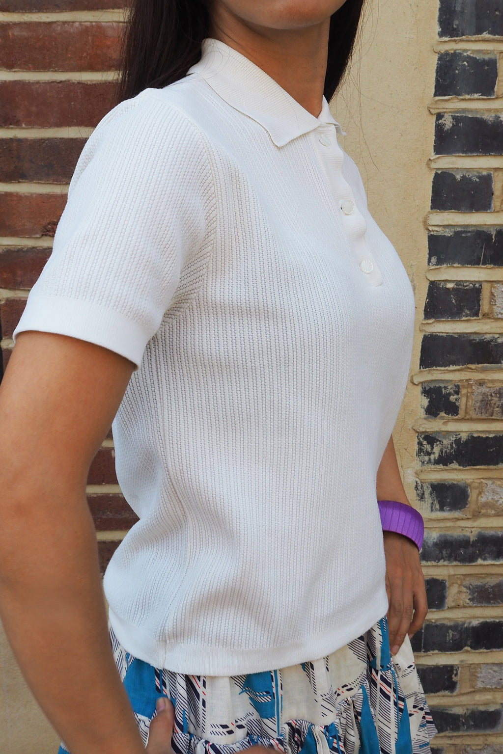 70's Vedonis Polo Knit Ivory