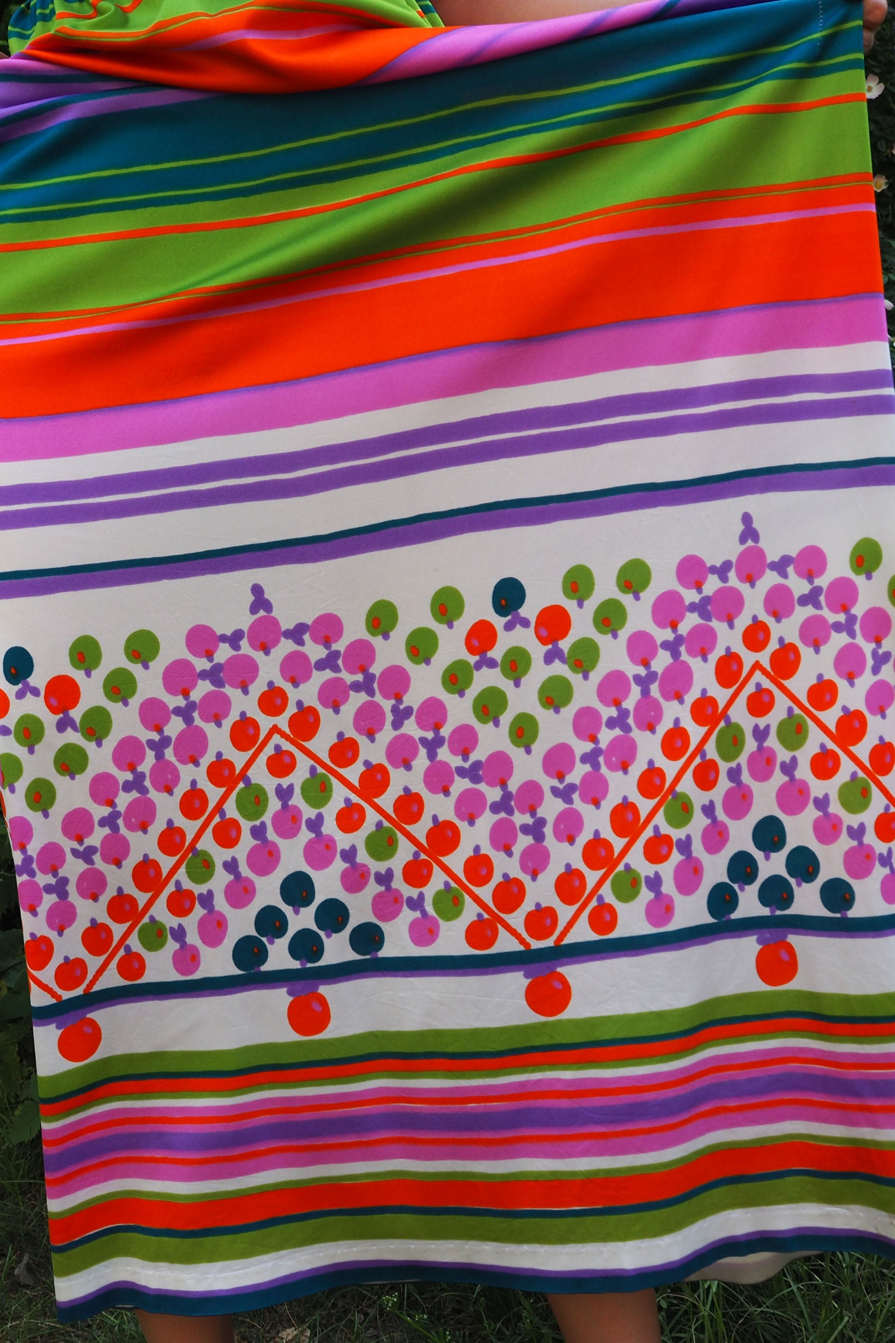 70's Kati holiday Rainbow Stripe Dress Rainbow