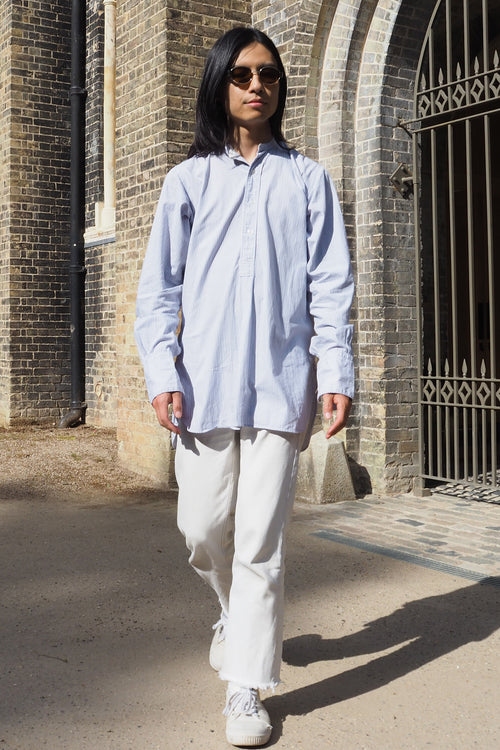 40's CC41 Stand Collar Shirt Light Blue