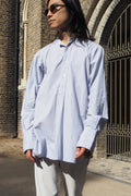 40's CC41 Stand Collar Shirt Light Blue