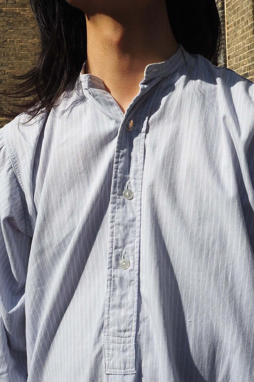 40's CC41 Stand Collar Shirt Light Blue