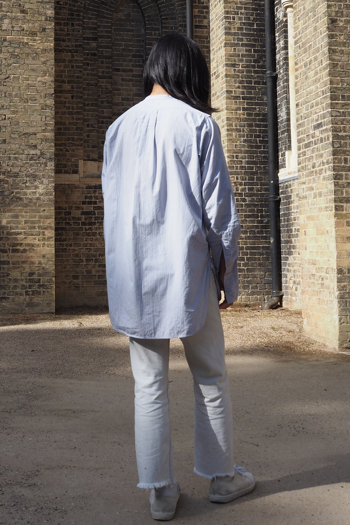 40's CC41 Stand Collar Shirt Light Blue