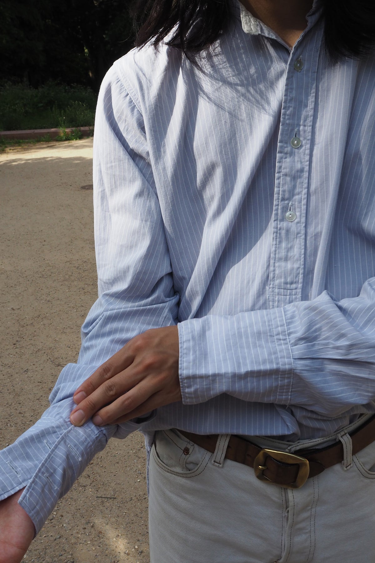 40's CC41 Stand Collar Shirt Light Blue