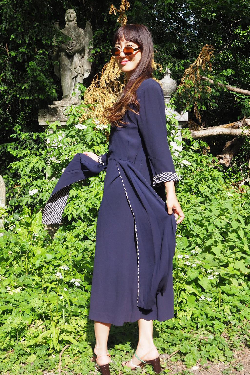 40's CC41 Broad lanks Dress Navy
