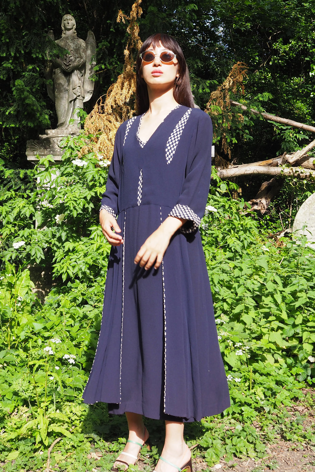 40's CC41 Broad lanks Dress Navy