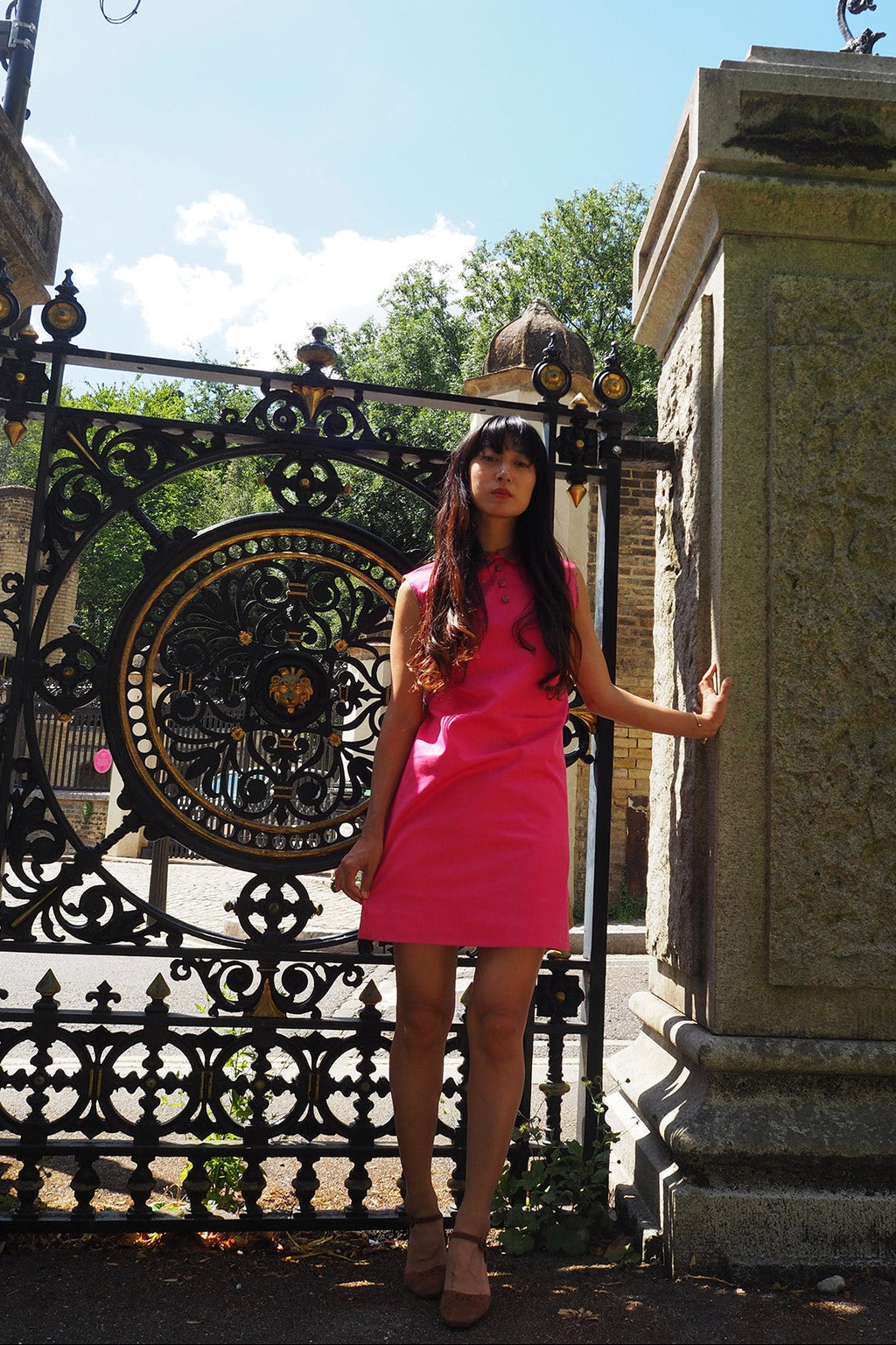 60's Pink Mini Dress London Vintage | Swinging Sixties Box Silhouette