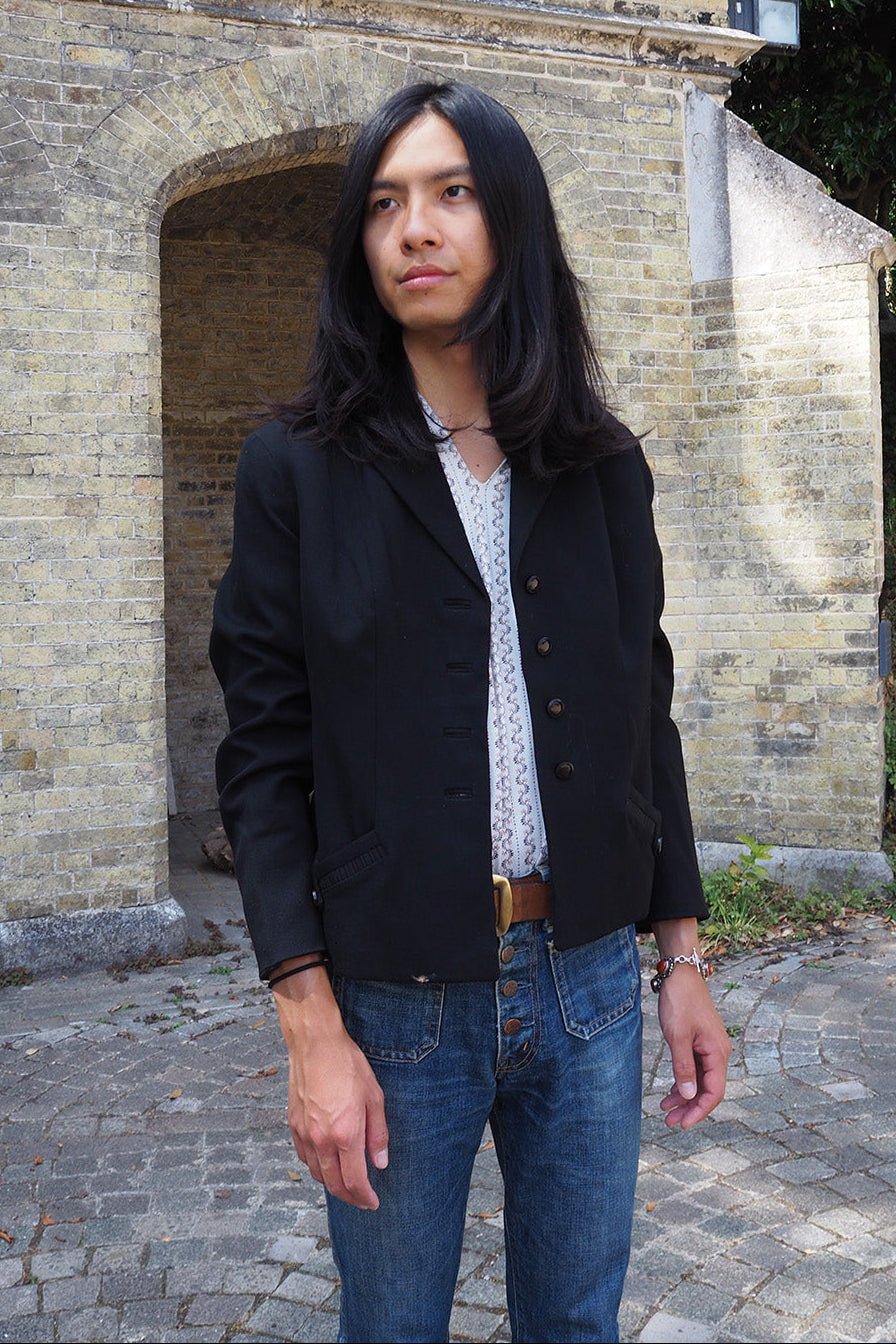 50's European Jacket London Vintage | Equestrian Style Short Blazer