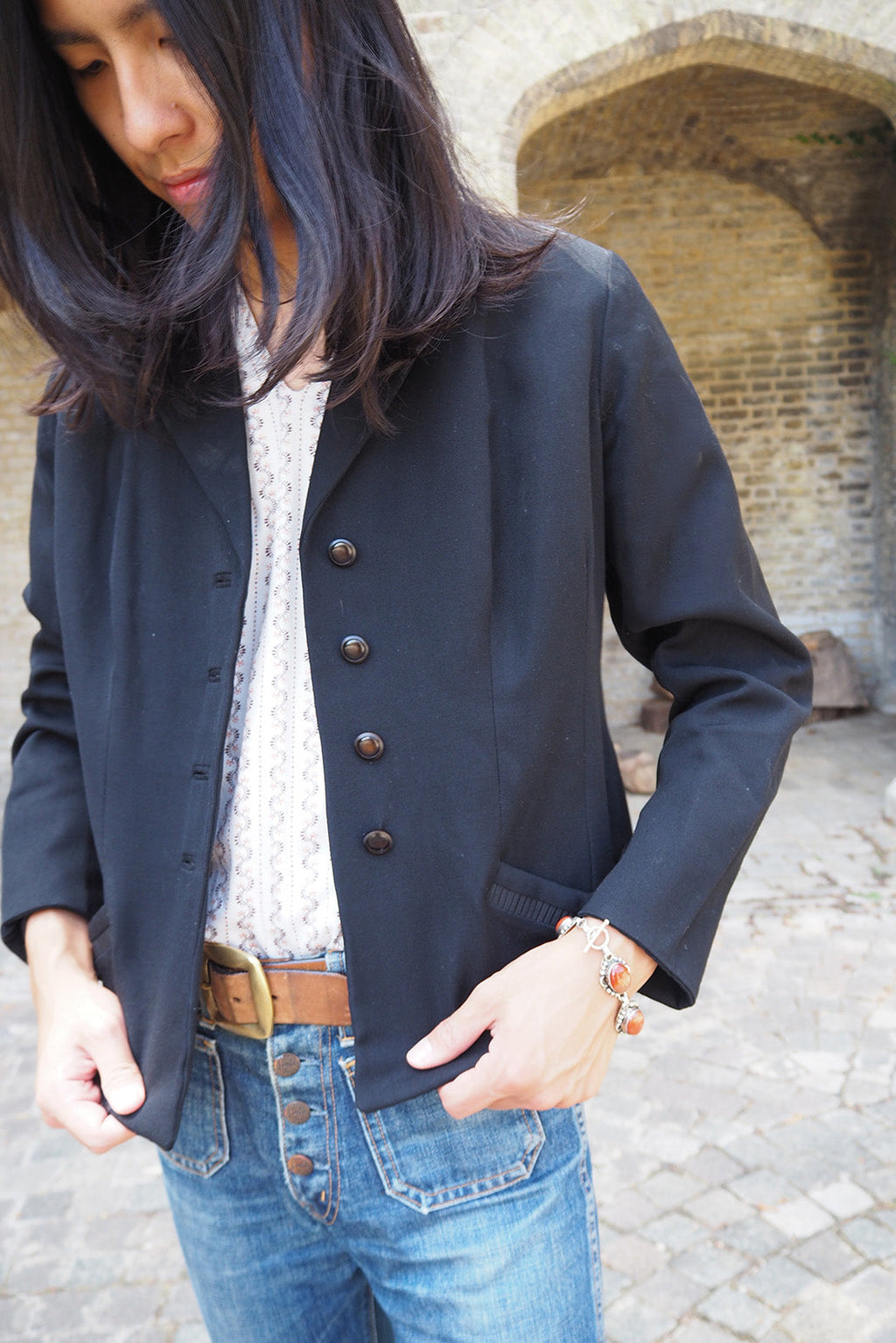 50's European Jacket London Vintage | Equestrian Style Short Blazer