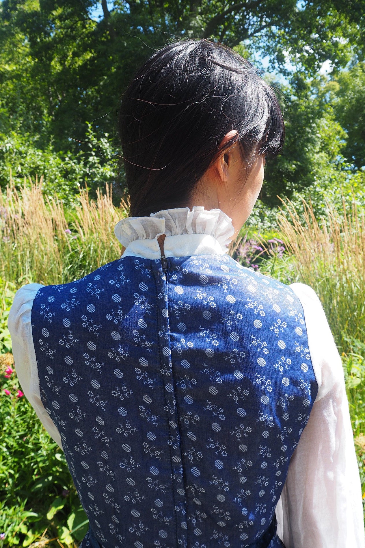 70's Victorian Dress Fiona England | Romantic Country Lace Maxi Dress