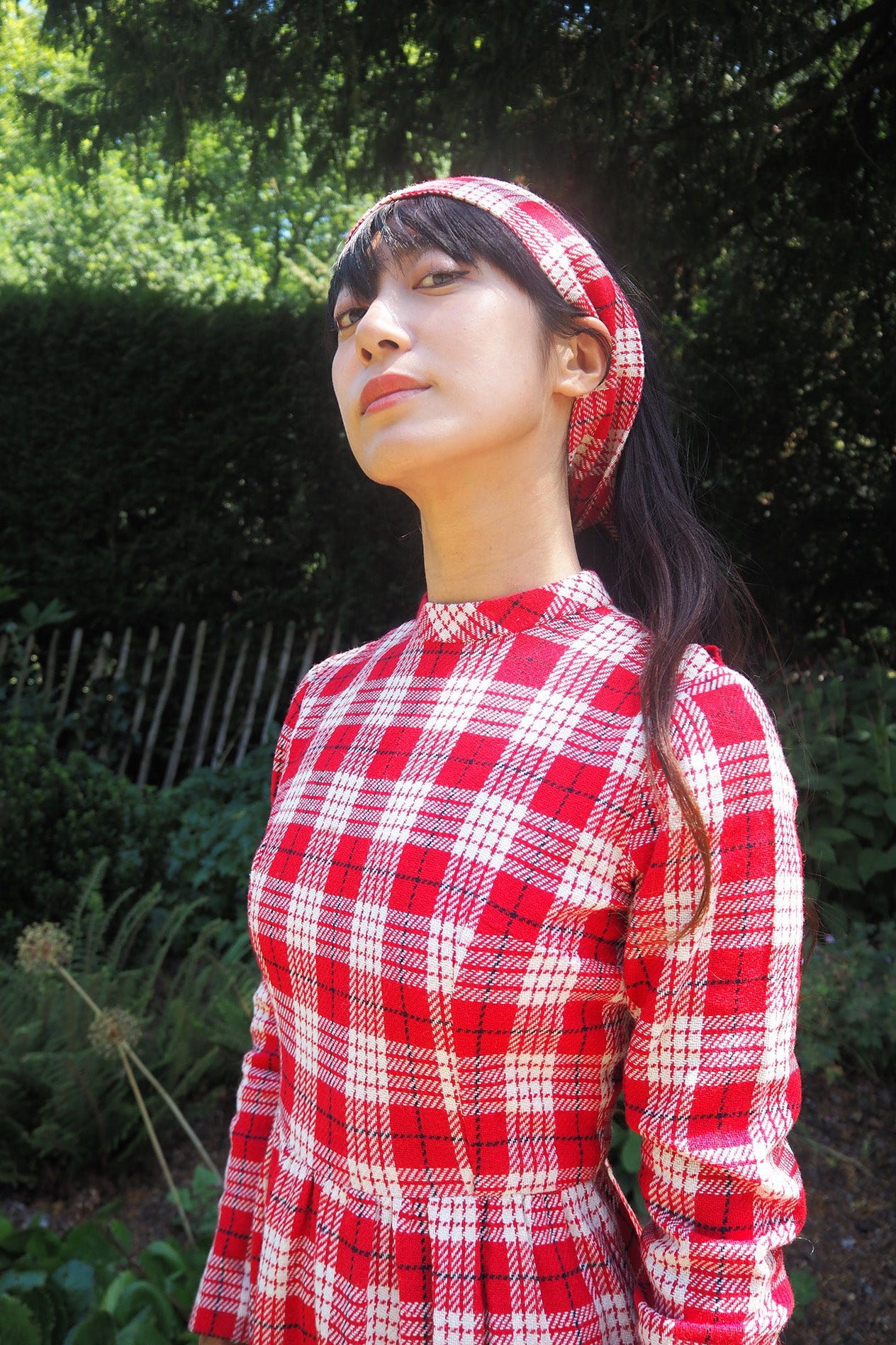 Late 50's Mini Dress Sis NewYork | Mock Neck Puff Shoulder Wool Dress