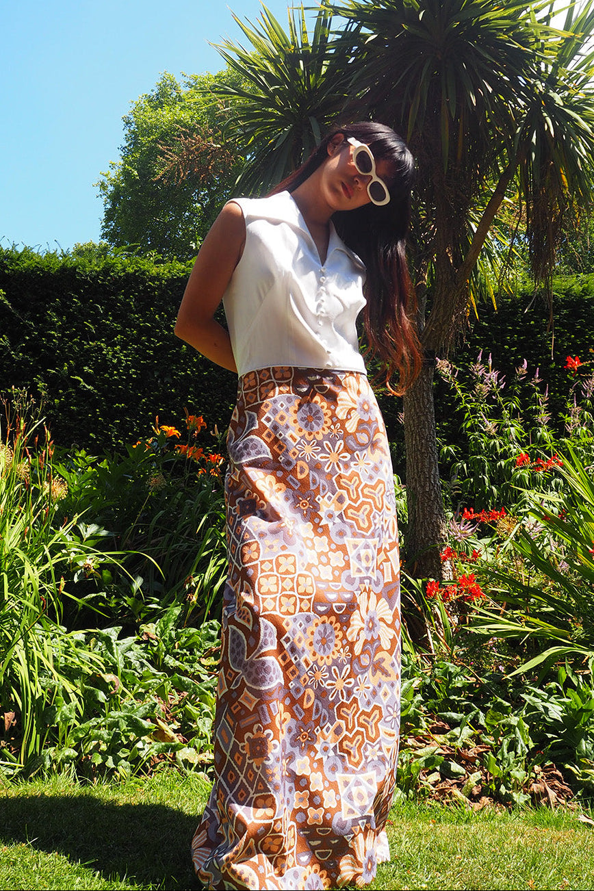 Late 60's/Early 70's Dress London Vintage | Sailor Collar Skipper Maxi
