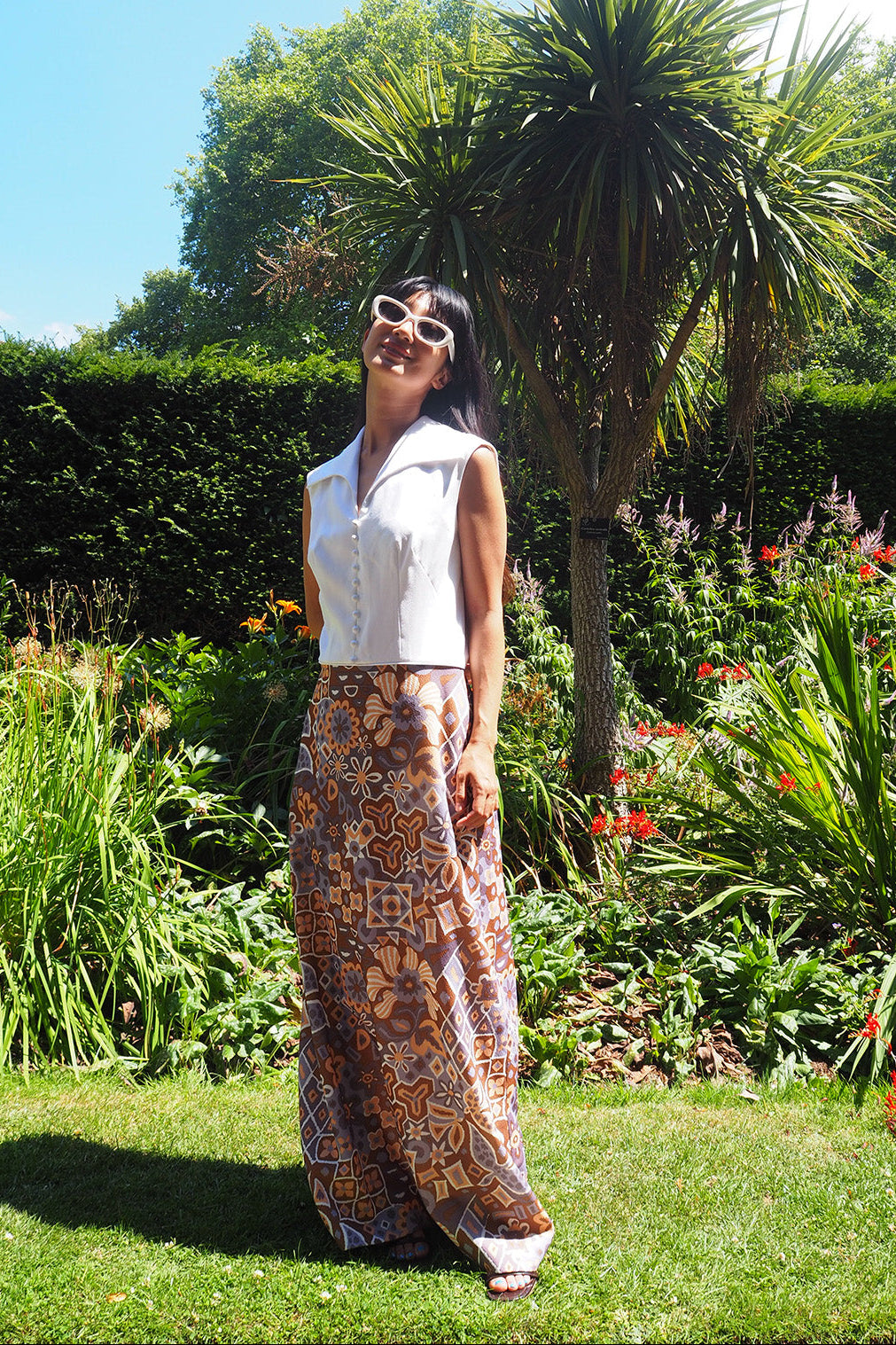Late 60's/Early 70's Dress London Vintage | Sailor Collar Skipper Maxi
