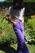70's Style Purple Corduroy Flare Pants H&M | Glam Rock Unisex