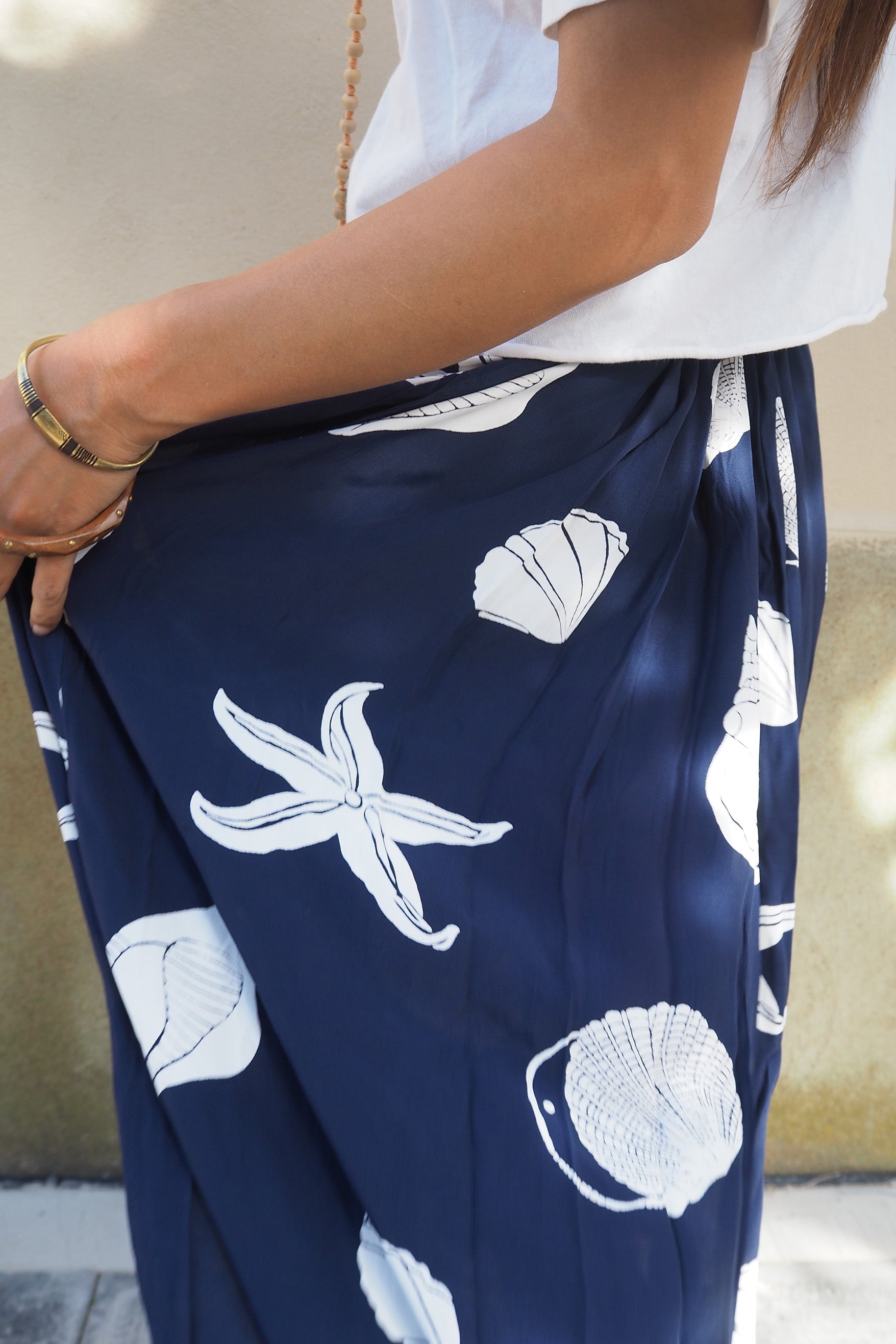 90's Betty Barclay Shell Print Skirt | European Vintage Maxi