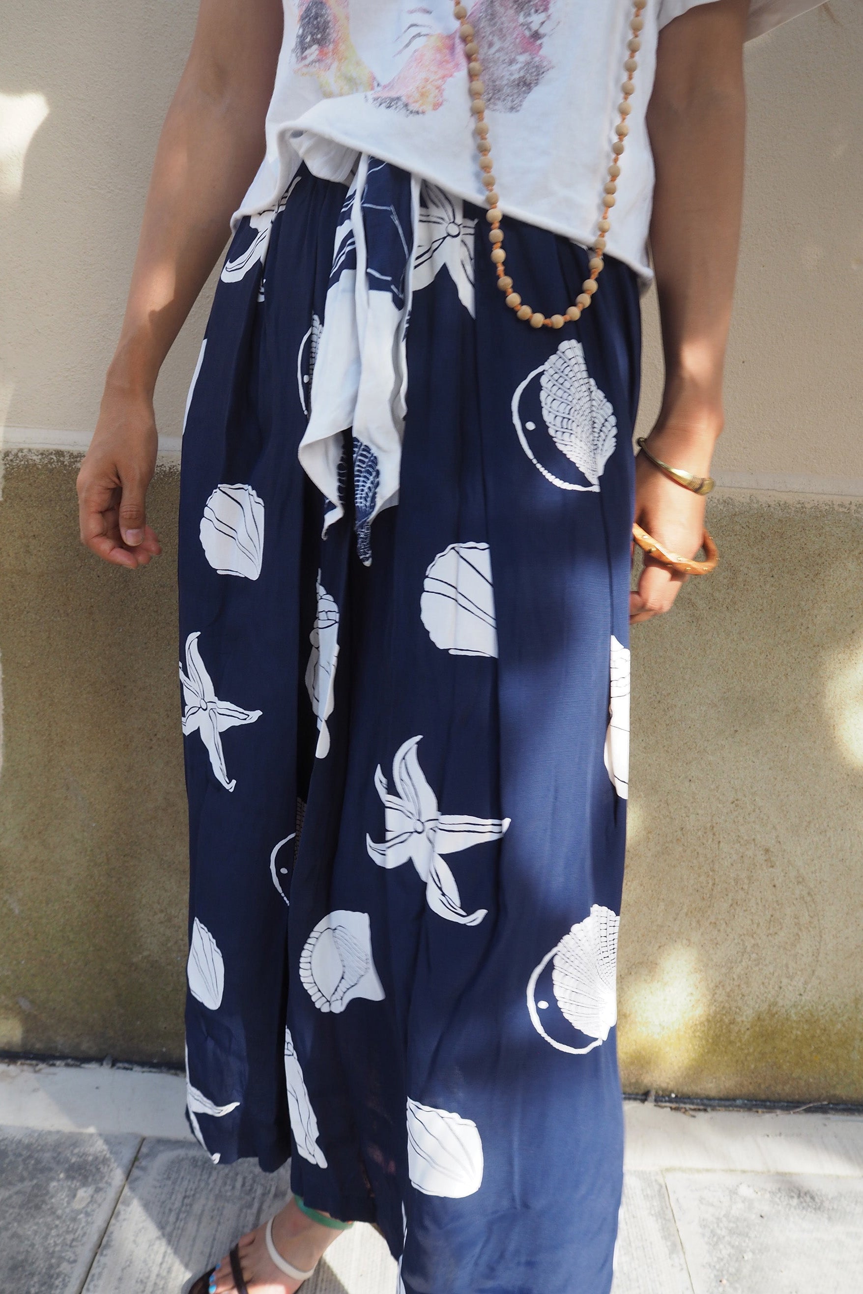 90's Betty Barclay Shell Print Skirt | European Vintage Maxi