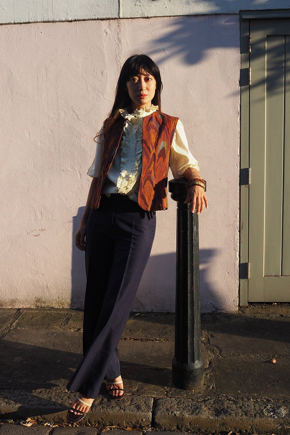 70's Gobelin Tapestry Vest We3ltd.NewYork | Vintage Orientalism Style