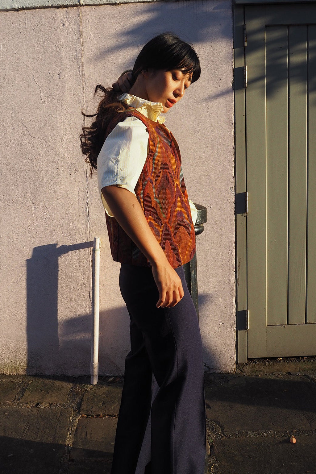 70's Gobelin Tapestry Vest We3ltd.NewYork | Vintage Orientalism Style