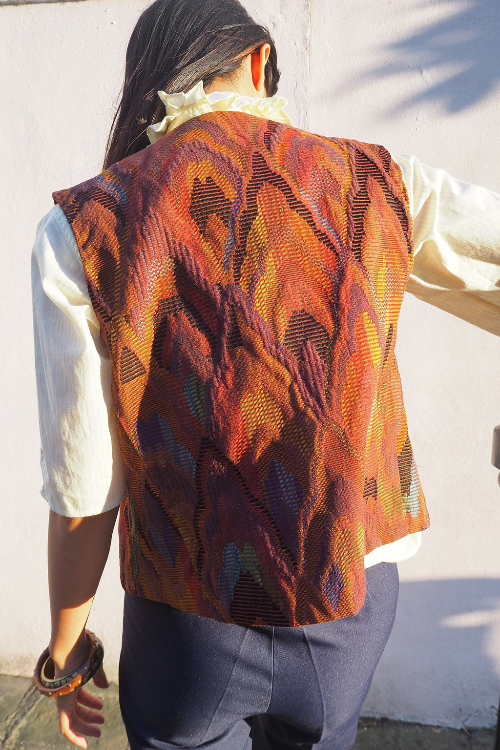 70's Gobelin Tapestry Vest We3ltd.NewYork | Vintage Orientalism Style