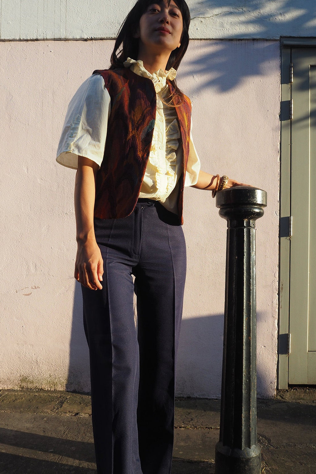 70's Gobelin Tapestry Vest We3ltd.NewYork | Vintage Orientalism Style