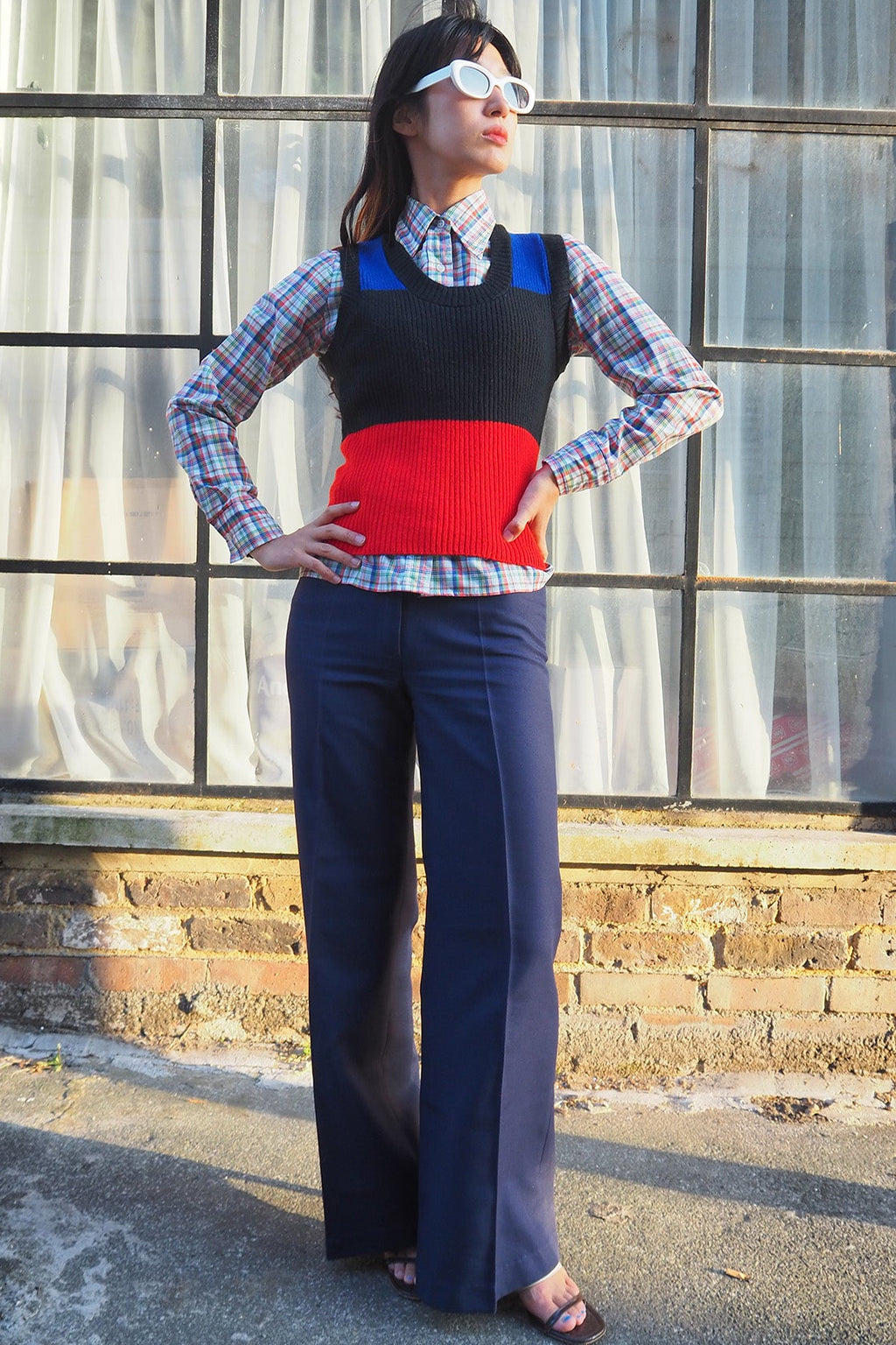 70's Knit Tank Top Benjamin London | Bauhaus Inspired Vintage Vest