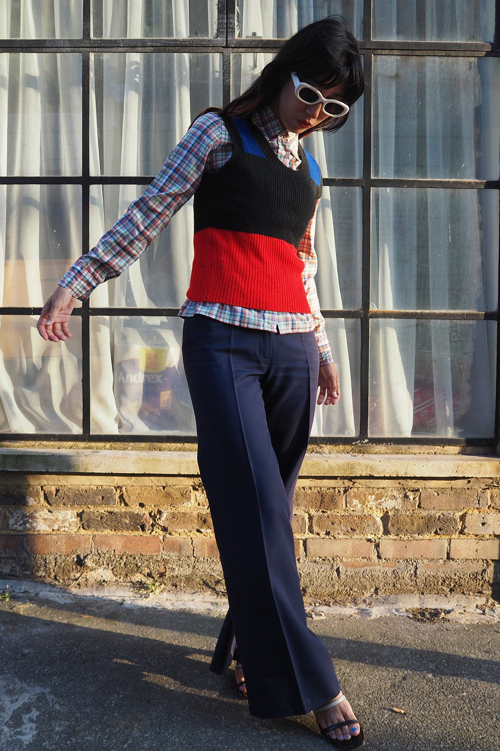 70's Knit Tank Top Benjamin London | Bauhaus Inspired Vintage Vest