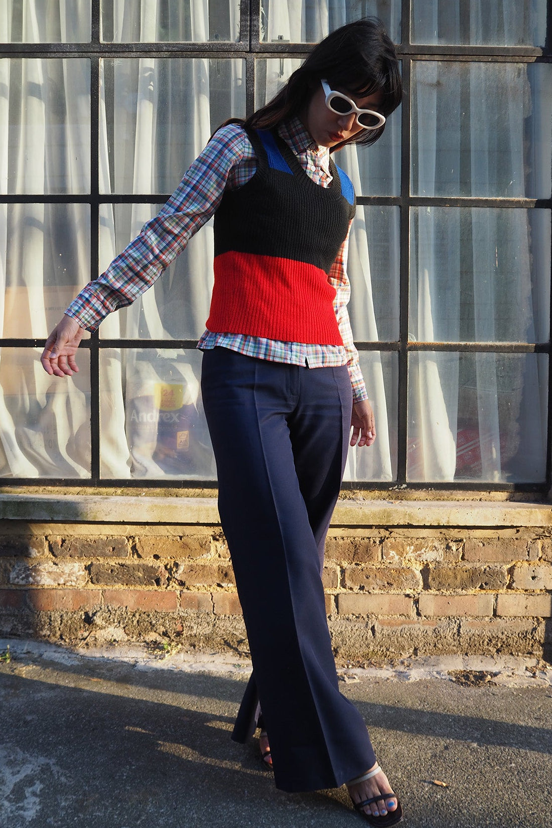 70's Knit Tank Top Benjamin London | Bauhaus Inspired Vintage Vest