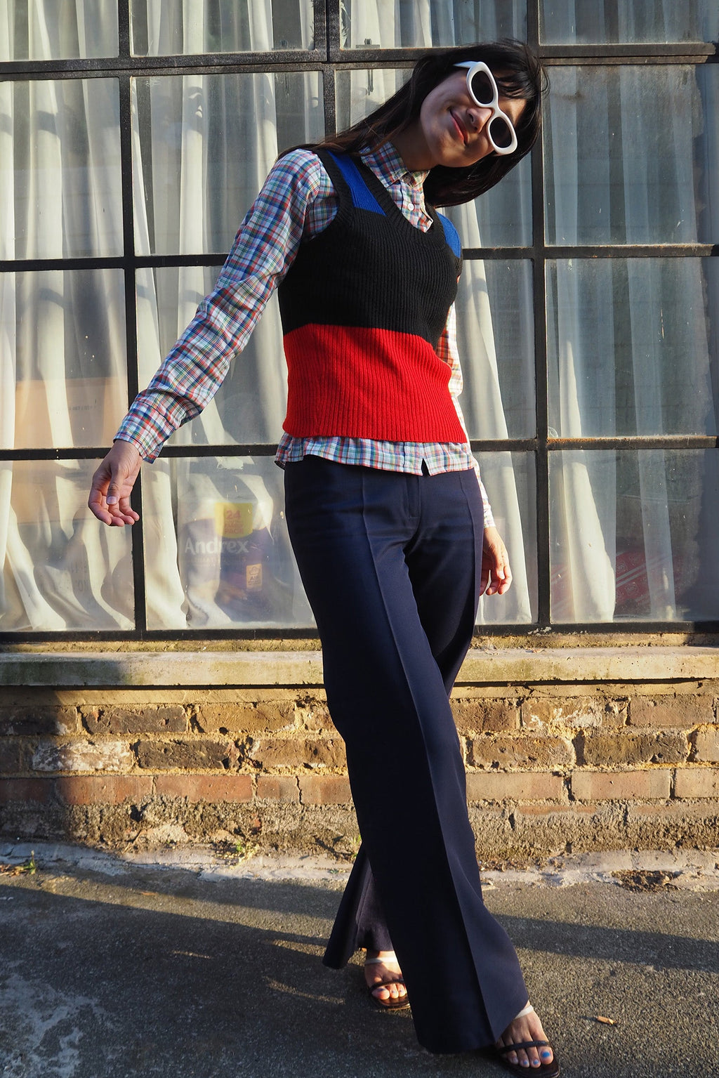 70's Knit Tank Top Benjamin London | Bauhaus Inspired Vintage Vest