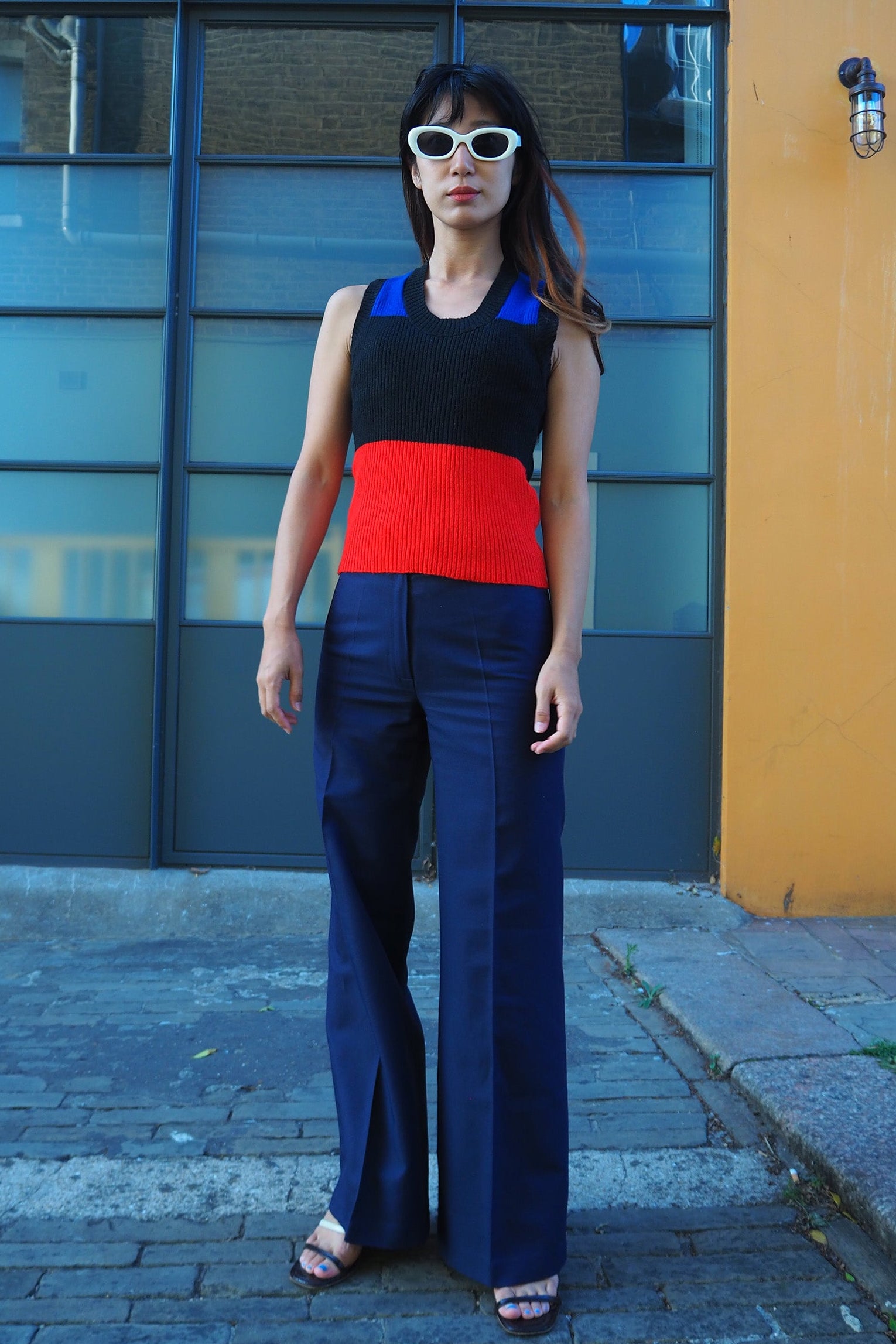 70's Knit Tank Top Benjamin London | Bauhaus Inspired Vintage Vest