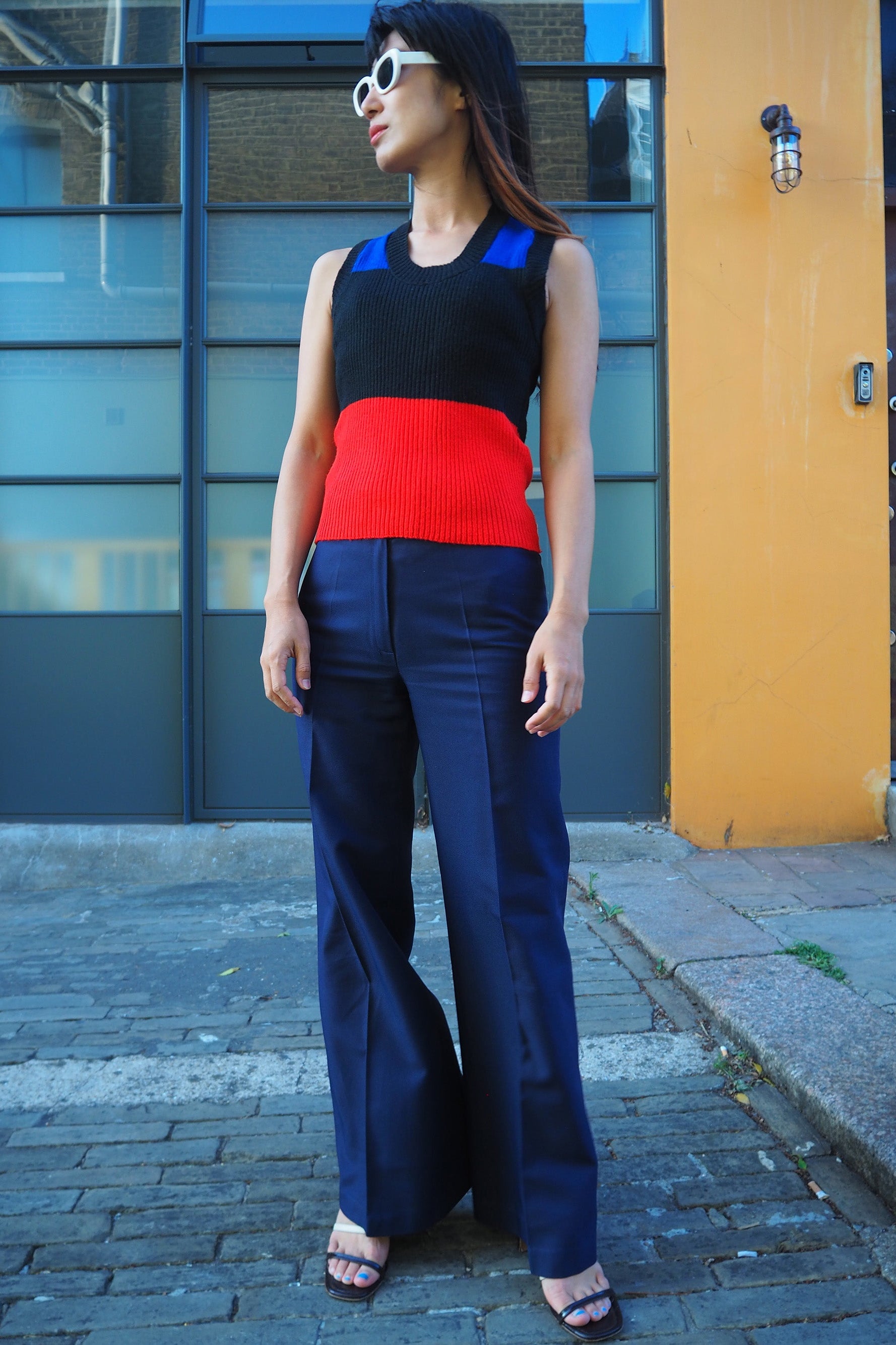 70's Knit Tank Top Benjamin London | Bauhaus Inspired Vintage Vest