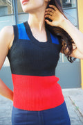 70's Knit Tank Top Benjamin London | Bauhaus Inspired Vintage Vest