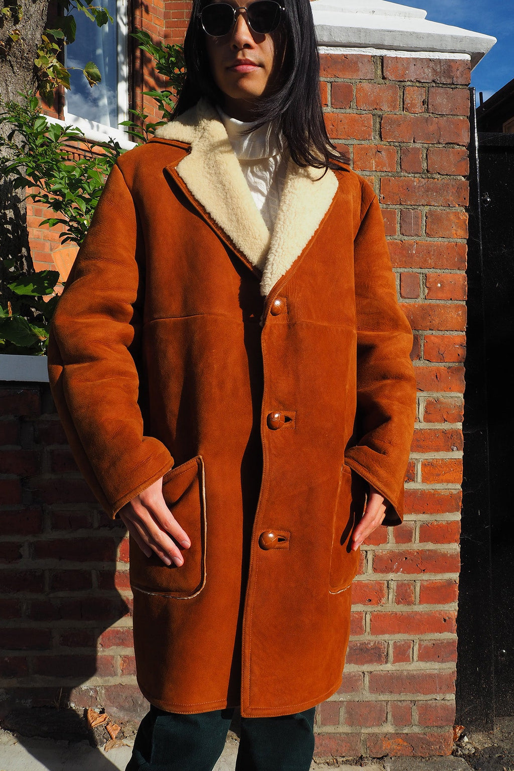 Mouton Coat Drapers Glastonbury | Vintage Sheepskin Coat Men’s