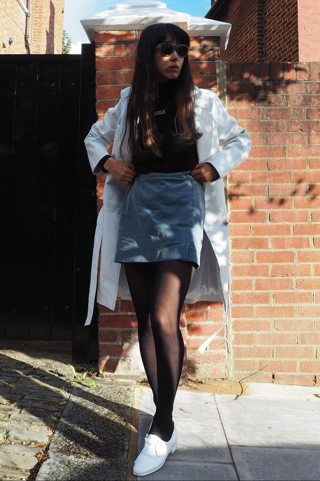 60's White Fake Leather Coat London Vintage | Yé-Yé Girl Style