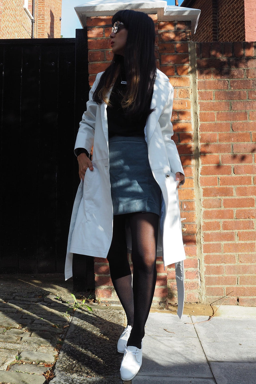 60's White Fake Leather Coat London Vintage | Yé-Yé Girl Style
