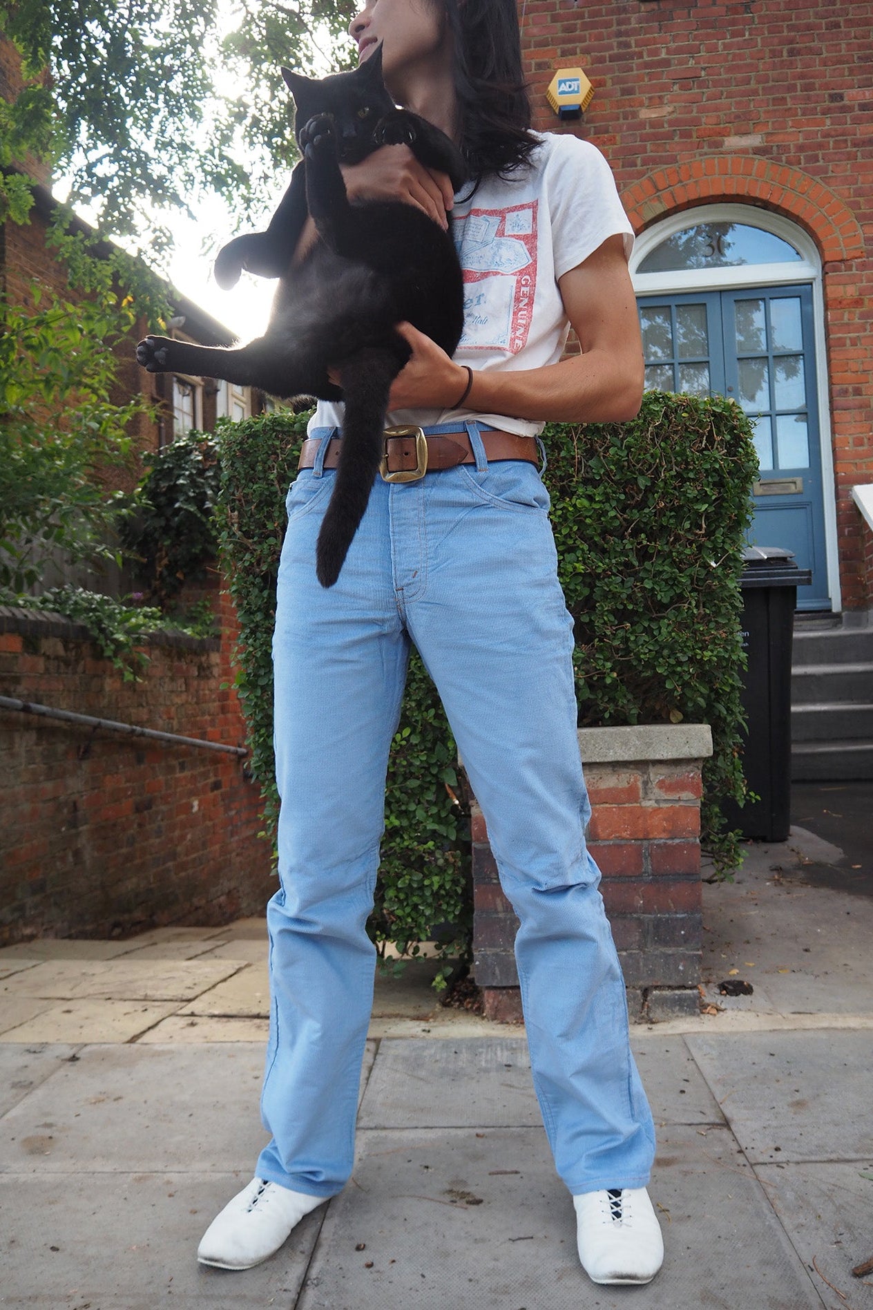 70's Levi's Deadstock Corduroy Pants Sky Blue | 716-1517 Saddleman Boot Jeans