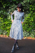 70's Paisley Dress Britain Vintage | Polyester Easy Care Dress