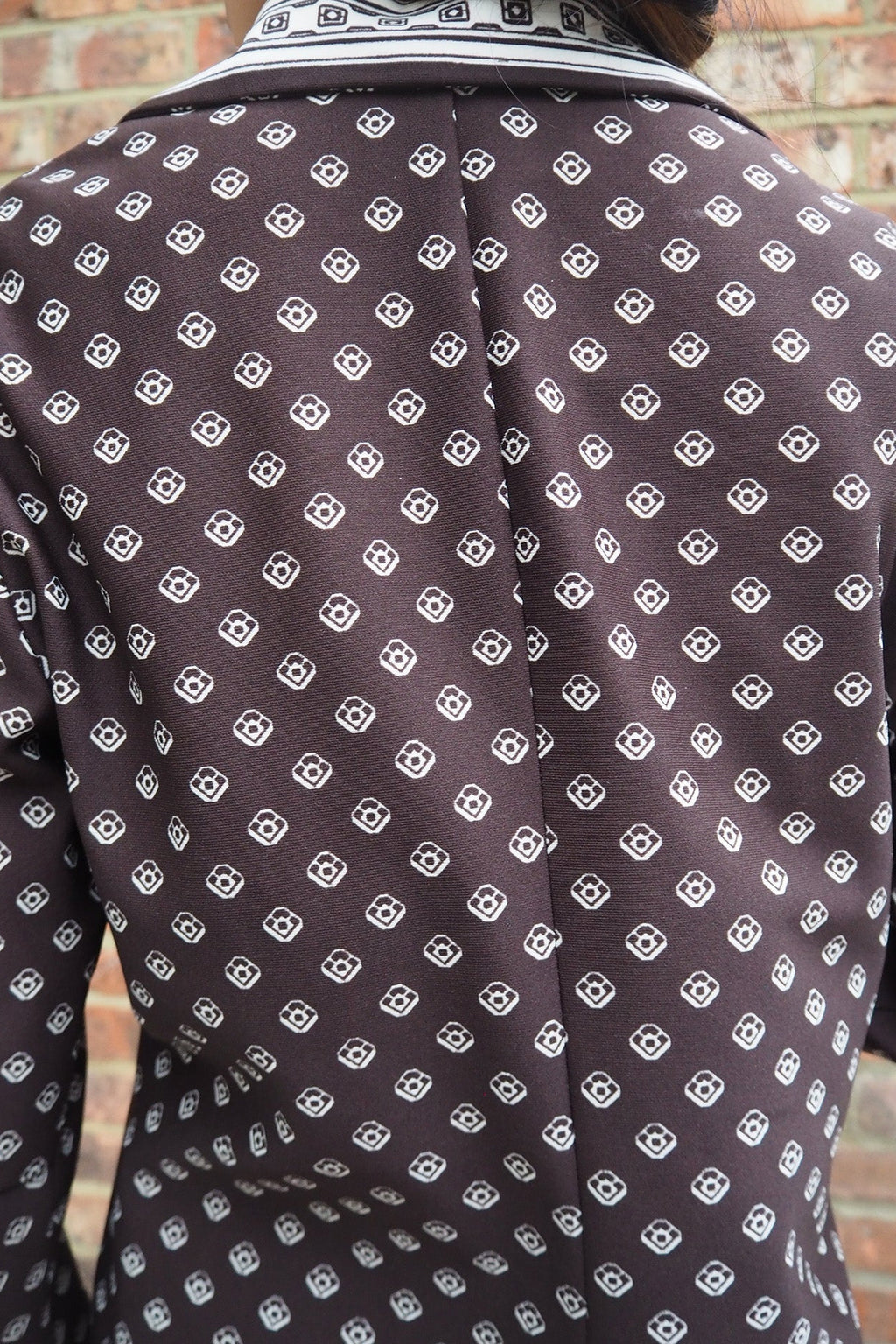 70's Brown Midi Dress London Vintage | 50's Style Shirt Dress