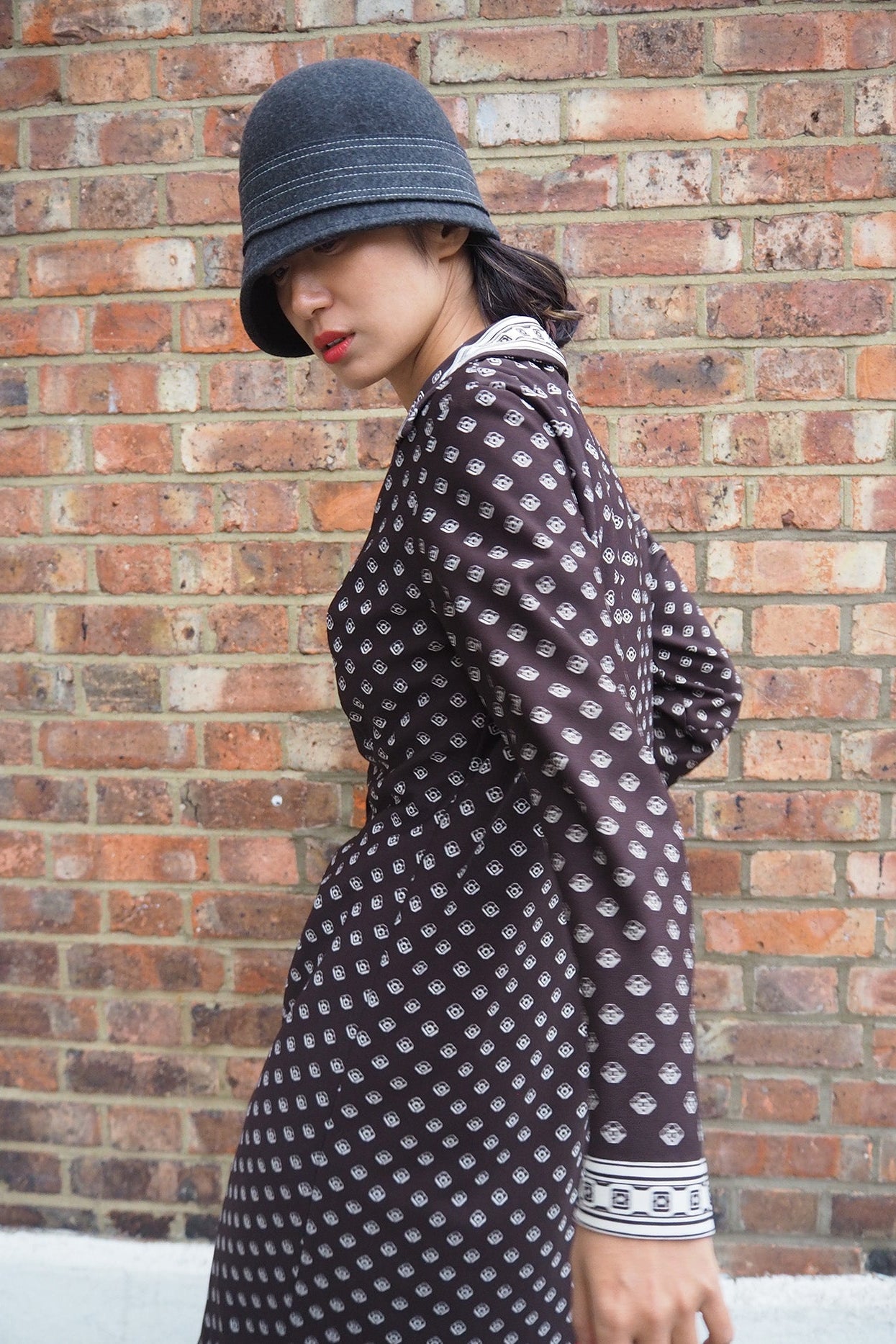 50s style Wool Hat Suzanne Bettley London | Vintage Cloche Hat