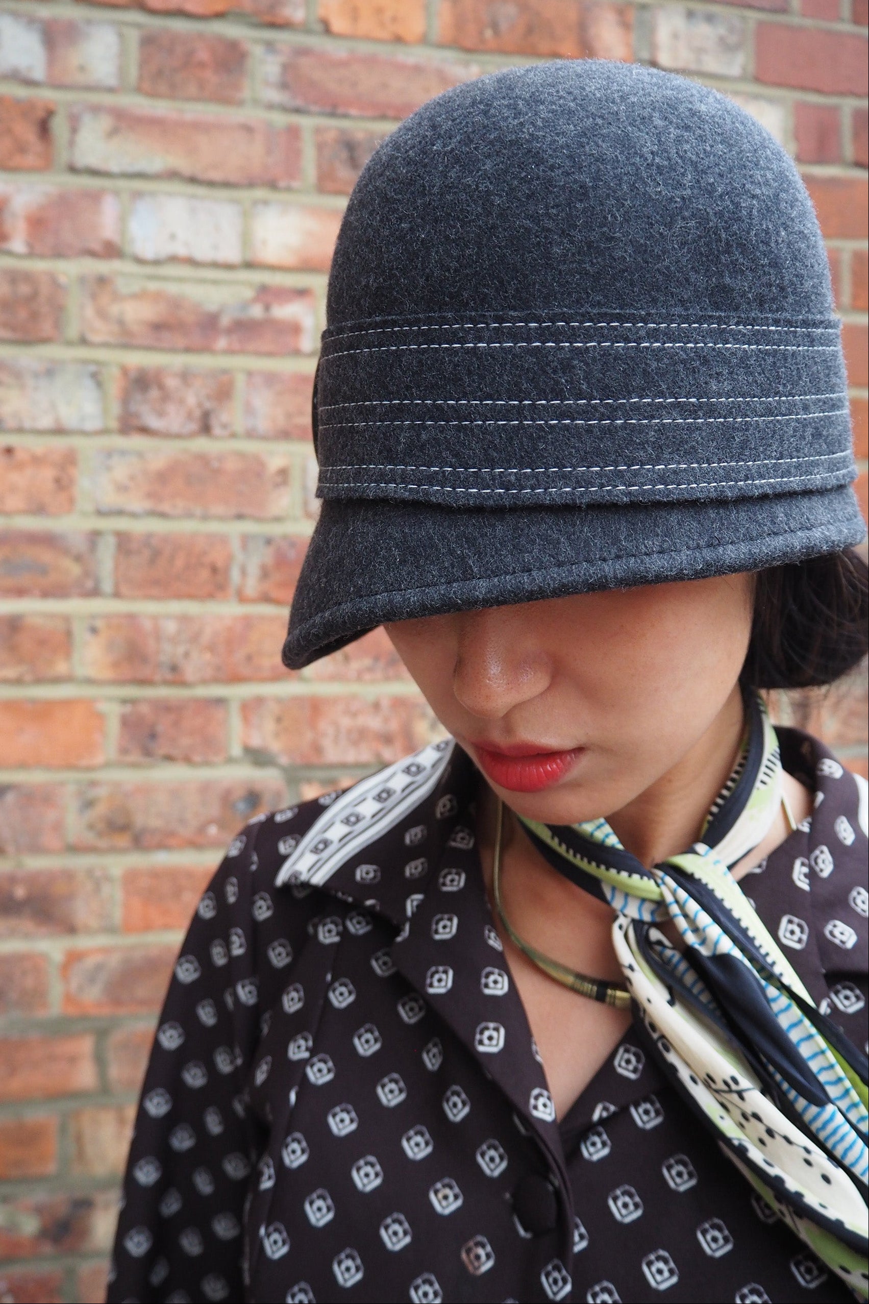 50s style Wool Hat Suzanne Bettley London | Vintage Cloche Hat