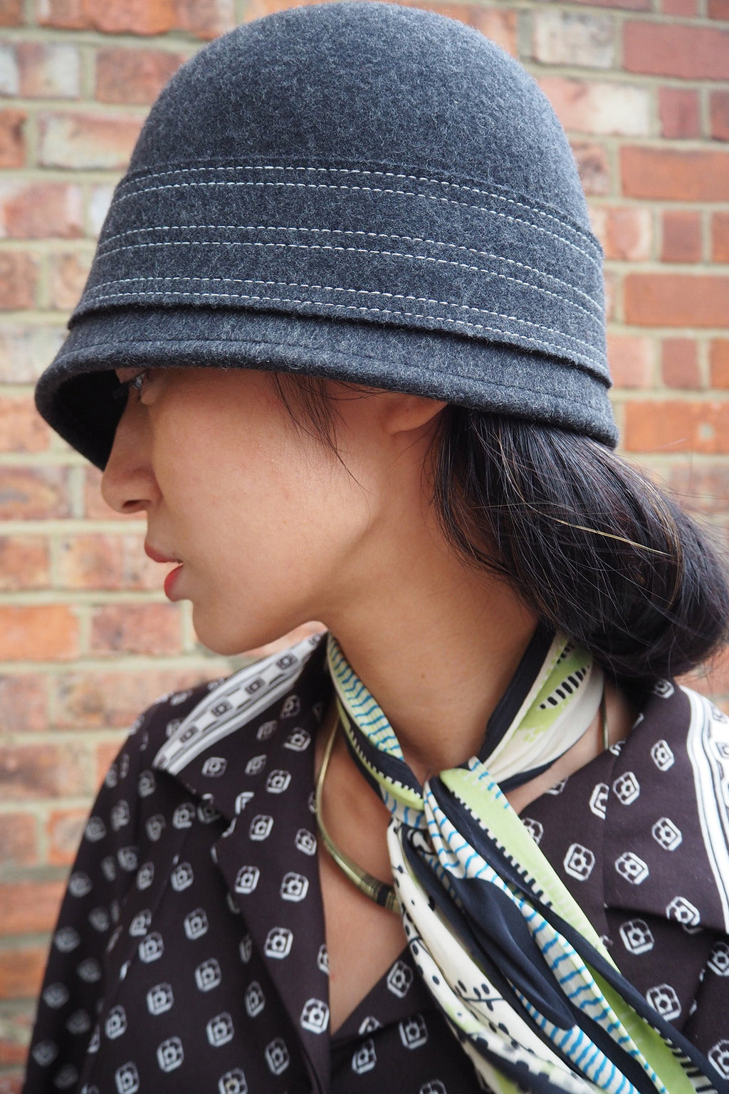 50s style Wool Hat Suzanne Bettley London | Vintage Cloche Hat